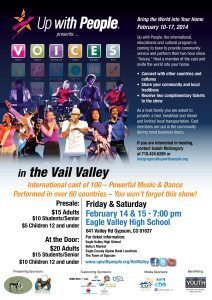 Up With People presents Voices @ Eagle Valley High School | Gypsum | Colorado | United States