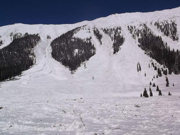The Schrybers said they could see eight avalanches from their home in Grizzly Camp, about 17 miles southeast of Aspen. The slides were part of the historic avalanche cycle triggered after nearly six feet of snow fell the first week of March.